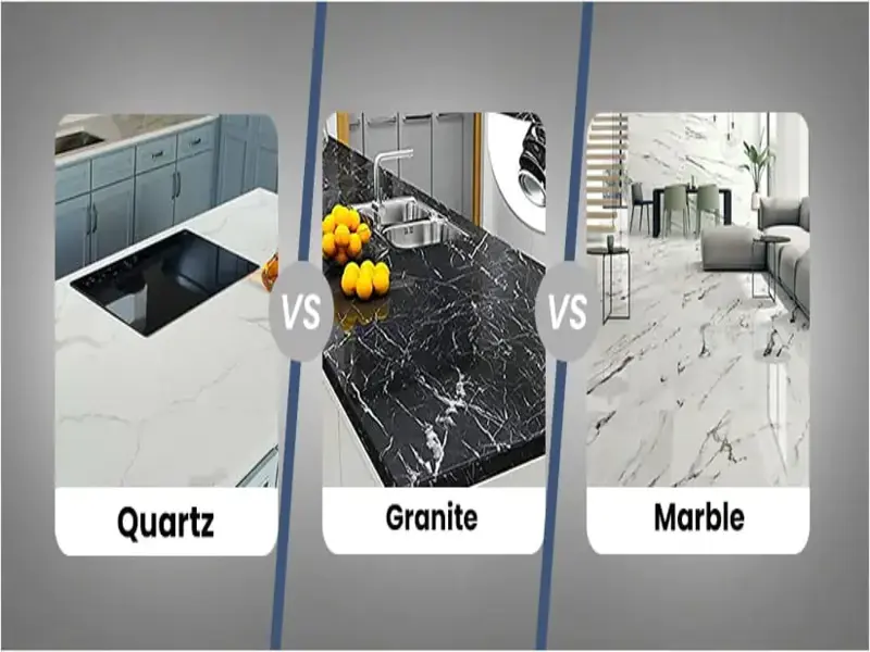 Granite Vs. Quartz Vs. Marble